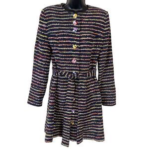 Cabi Headline Topper Button Down Multi-Stripe Coat